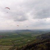 Srebrna Góra Paragliding Fly, Srebrna była dość mocno zasłonięta chmurami.